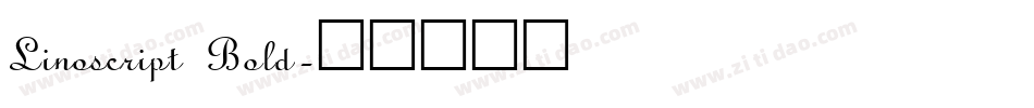 Linoscript Bold字体转换